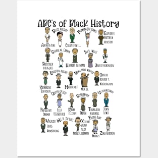 ABCs of Black American History Month, Famous African Americans Historical Posters and Art